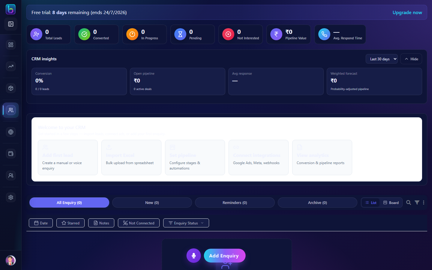 CRM page