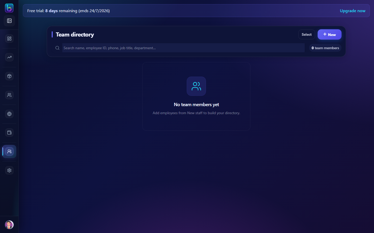 Team Directory page